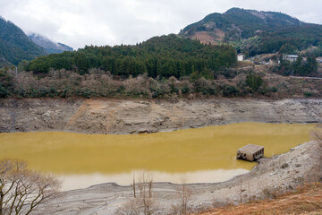 早明浦ダムの旧大川村役場