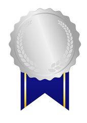 ランキングなどに使用する銀メダル（月桂樹の葉あり）