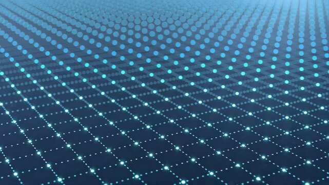 Abstract blue background with glowing digital grid pattern creates a 3d technology texture for a modern network communication wallpaper design