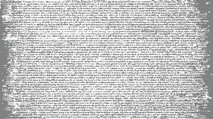 Abstract textured background of dense grey handwritten script on white © appl