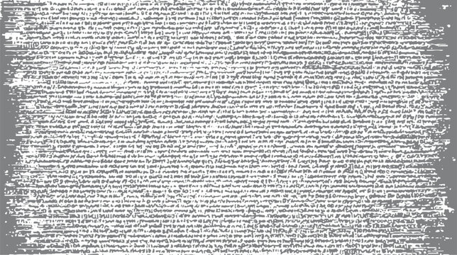 Abstract textured background of dense grey handwritten script on white