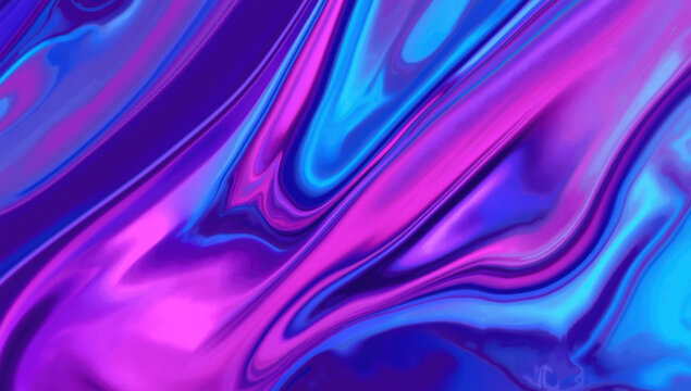 Colorful fluid abstract with vibrant pink and blue swirls evoking motion and energy