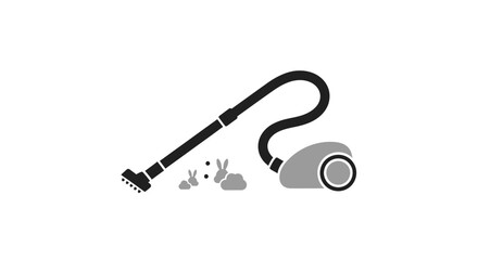 Fototapeta premium Vacuum Cleaner with Dust and Debris.