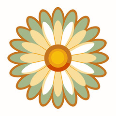 Simple Daisy Flower Icon Vector Illustration