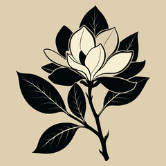 Minimal Lotus Flower Botanical Illustration &ndash; Elegant Floral Artwork