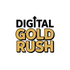 A digital gold rush logo with a bold and modern design