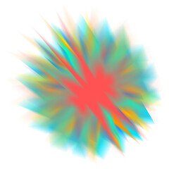 An abstract star burst blur shape transparent design element.