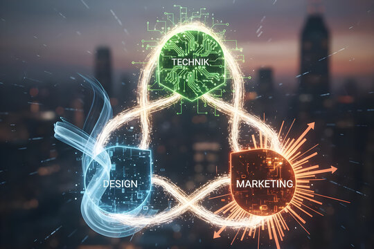 Unendlichkeitssymbol verbindet Design, Technik und Marketing