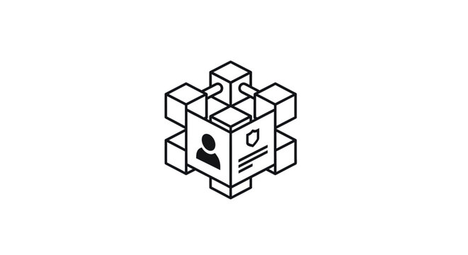 Identity Card with Puzzle Pieces.