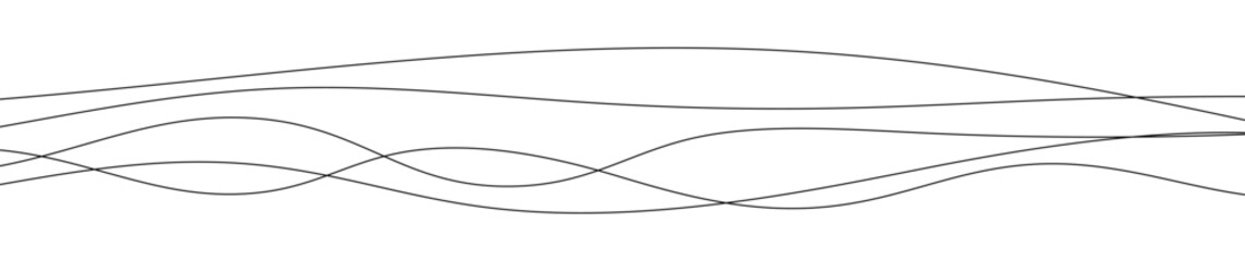 Thin curved wavy lines