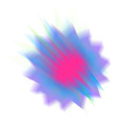An abstract star burst blur shape transparent design element.