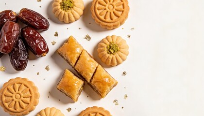 Traditional Eid Sweets in Minimal Festive Arrangement