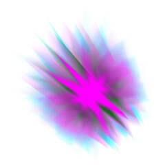 An abstract star burst blur shape transparent design element.
