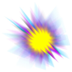 An abstract star burst blur shape transparent design element.
