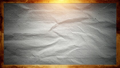 Old crumpled paper with light leak vintage background