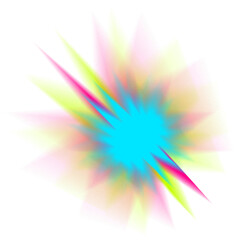 An abstract star burst blur shape transparent design element.