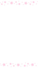 Obraz premium 16:9 桜の花びら上下ラインフレーム⭐︎PNG