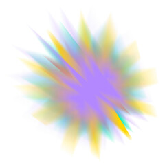 An abstract star burst blur shape transparent design element.