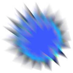 An abstract star burst blur shape transparent design element.