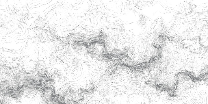 Intricate grey contour lines creating a topographic map texture on a white background