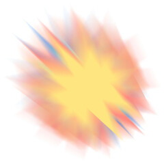 An abstract star burst blur shape transparent design element.