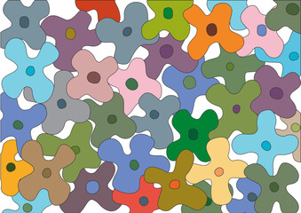 flower design creative and pattern on white background illustration vector