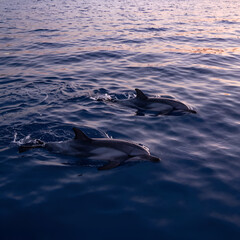 Naklejka premium dolphin in water