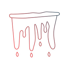 Icicle  doodle icon with white background vector stock illustration