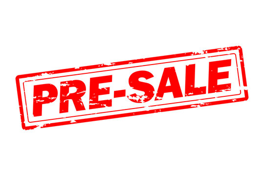 PRE-SALE - Red Rubber Stamp With text message PRE-SALE
