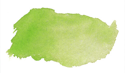 Hand painted vibrant green and yellow watercolor texture, no background