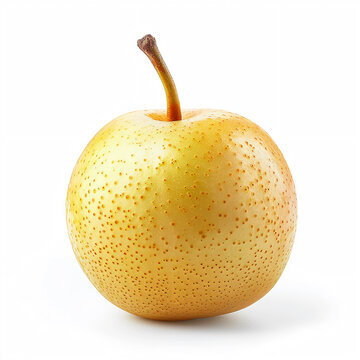 Fresh Asian pear (nashi pear) isolated on white background
