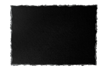 端を引きちぎられた、Aサイズの黒い厚紙