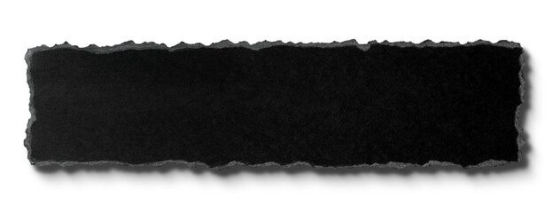 端を引きちぎられた、細長く黒い厚紙