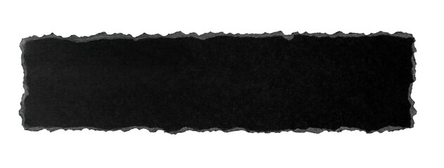 端を引きちぎられた、細長く黒い厚紙