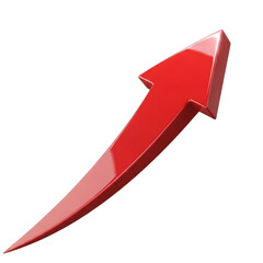 Dynamic upward-pointing red arrow symbolizing growth and progress