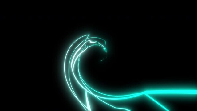 Blue Electric swirl lightning spark loop effect animation