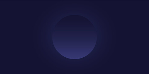 Obraz premium A dark blue abstract background with a glowing, ethereal blue circle in the center, creating a minimalist and atmospheric design.