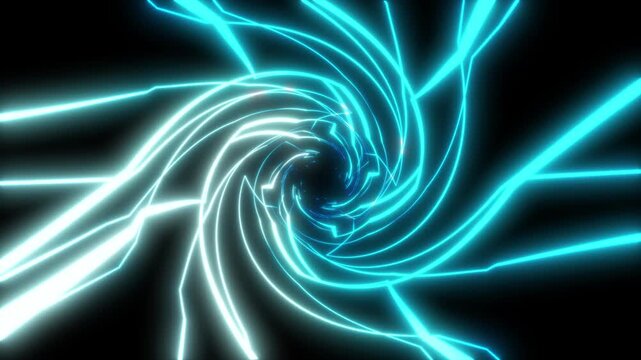 Blue Electric swirl lightning spark loop effect animation