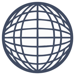 Global Network Sphere Globe Grid Outline World Concept International Vector Illustration