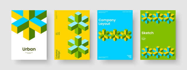 Obraz premium Modern Business Presentation Layout. Isolated Background Template. Creative Poster Design. Banner. Book Cover. Report. Brochure. Flyer. Portfolio. Advertising. Catalog. Magazine. Journal. Leaflet