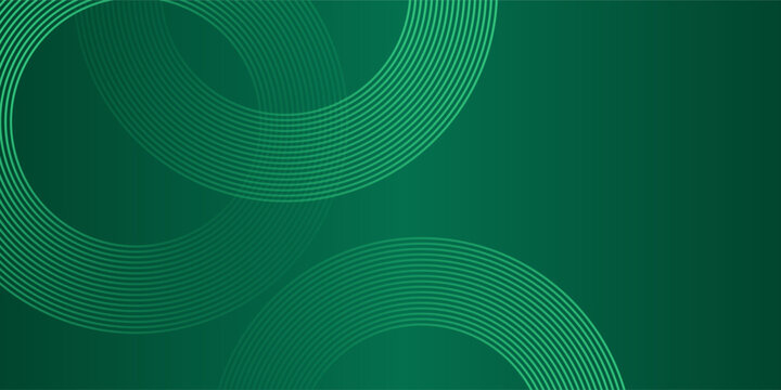 PrintAbstract green glowing geometric lines on dark green background. Shiny circular line pattern. Futuristic tech design perfect for banners, posters, websites, and covers.
