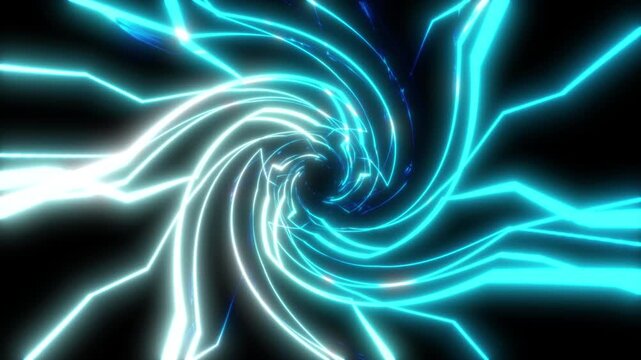 Blue Electric swirl lightning spark loop effect animation