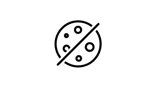 No Cookie Icon Symbol Design.