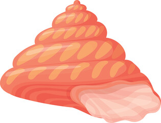 Turban snail cartoon icon. Exotic animal shell © ssstocker