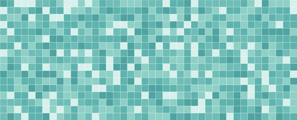 Fototapeta premium Green mosaic texture with sparkling water look. Perfect for summer swim themes, bathroom wall, shower room or interior backdrop.