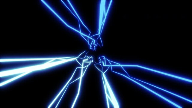 Blue Electric swirl lightning spark loop effect animation