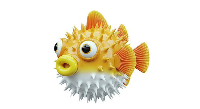 3D Cartoon Pufferfish