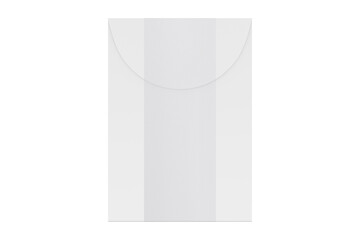 Hard Paper Box in Translucent Plastic Sleeve Mockup. 3d illustration