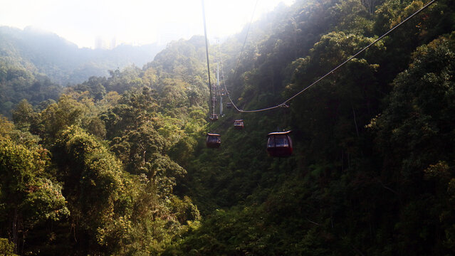 Awana Skyway Genting Highland Cable Car in Malaysia.