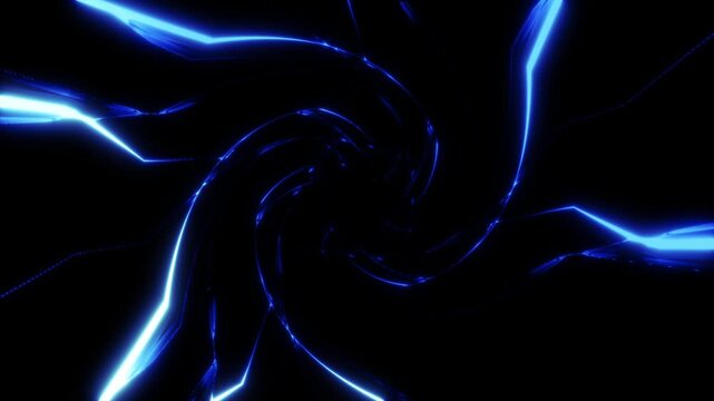 Blue Electric swirl lightning spark loop effect animation